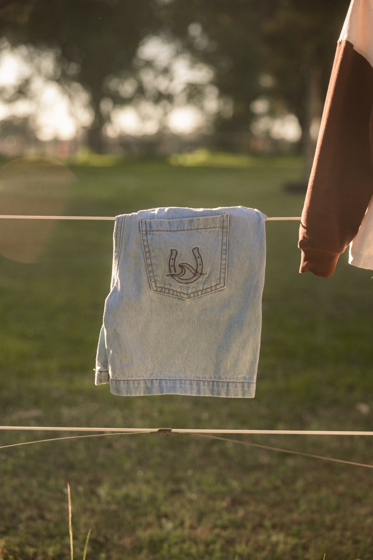 The Tide Jean Shorts