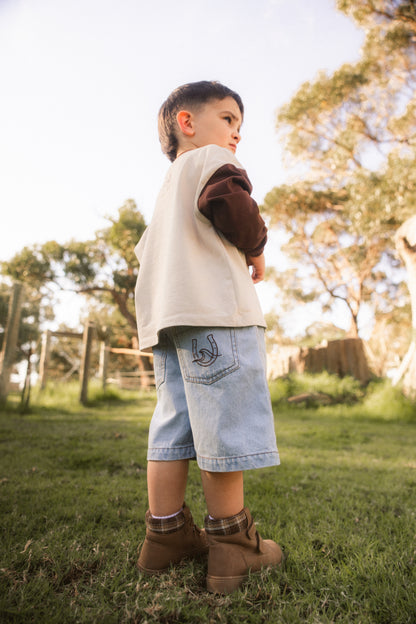 The Tide Jean Shorts