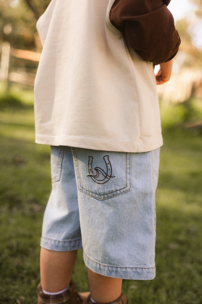 The Tide Jean Shorts
